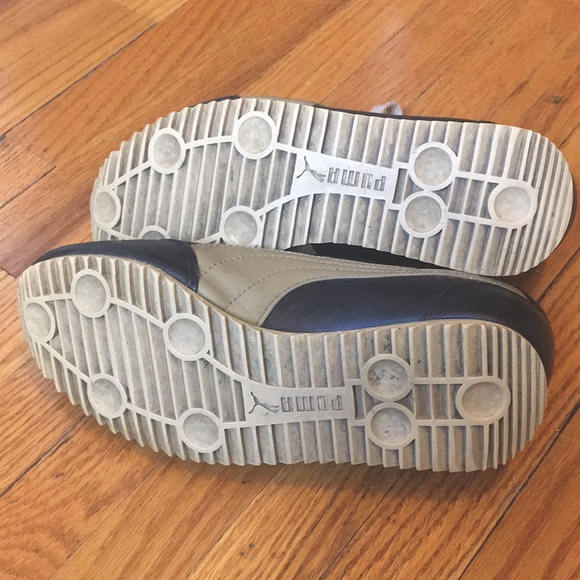 PUMA Tahara Women’s Leather Sneakers, US Size 6/EU 36, Black/Tan, Gently Used - Picture 6 of 8